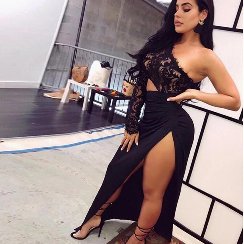 Dress with an evening section