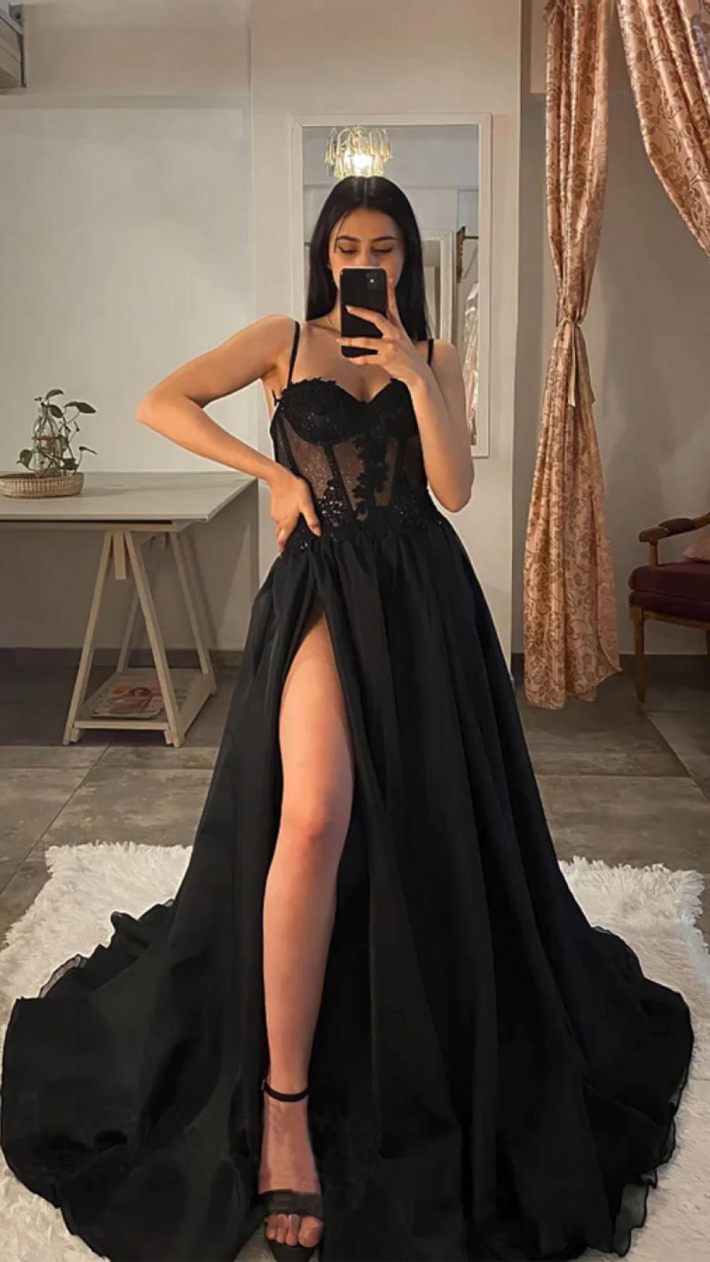 Black evening dresses