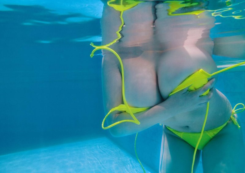 Naked girls under water