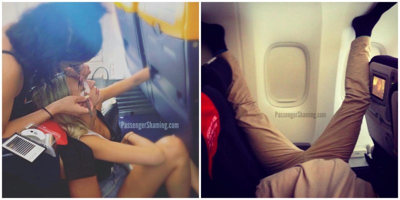 On an airplane