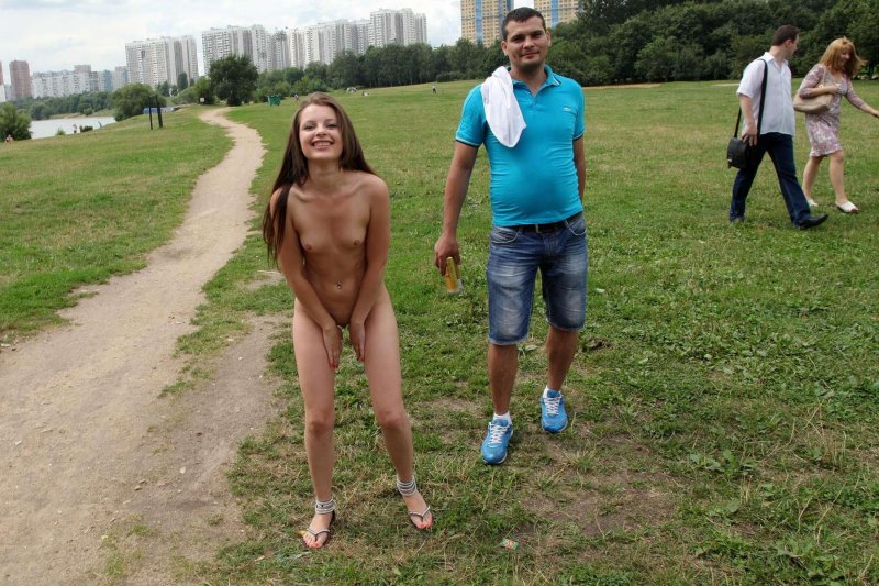 Naked women on the street