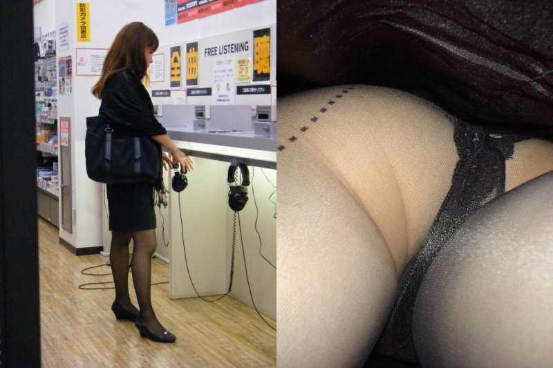 Pantyhose under a skirt