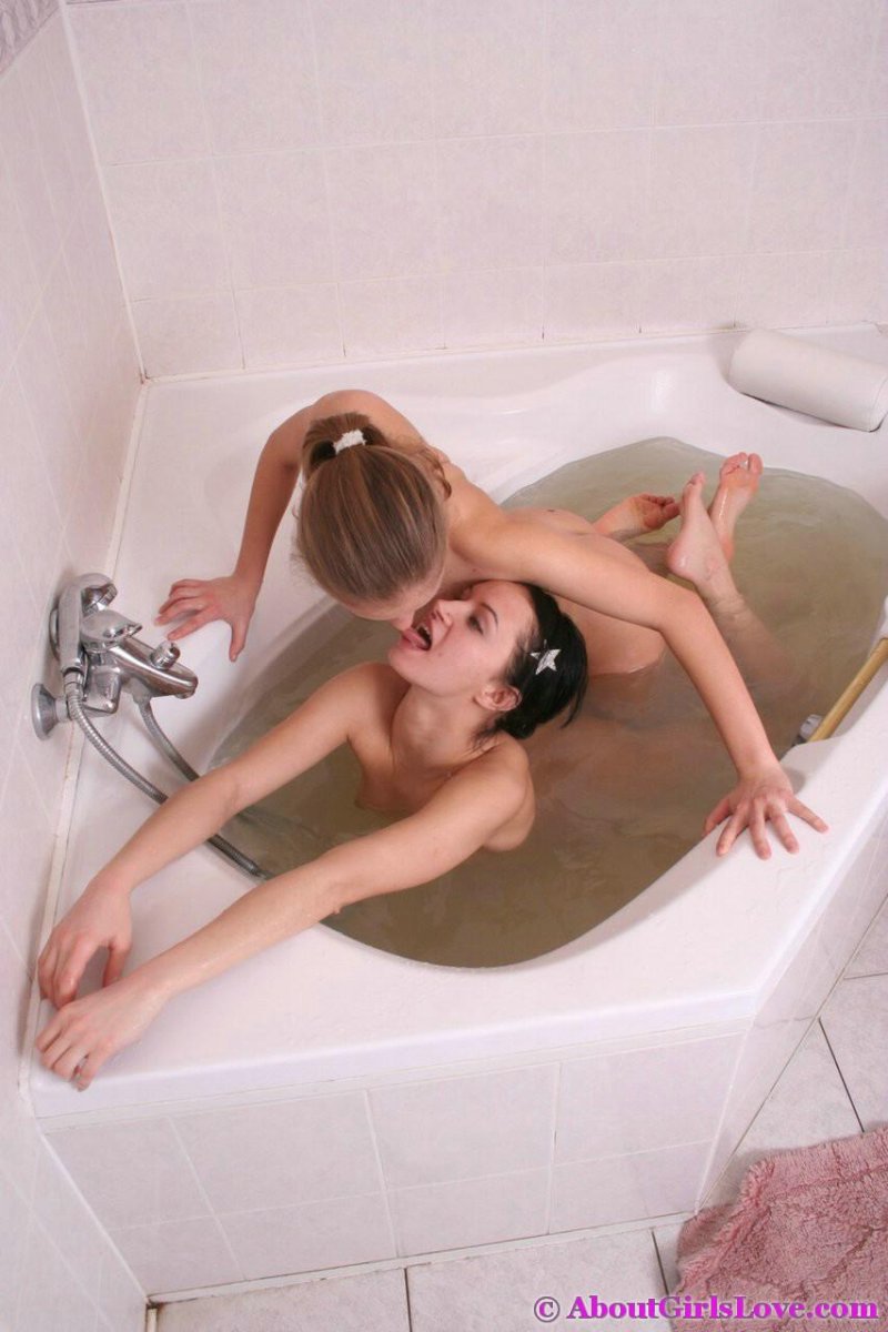 Lesbians in the bathroom