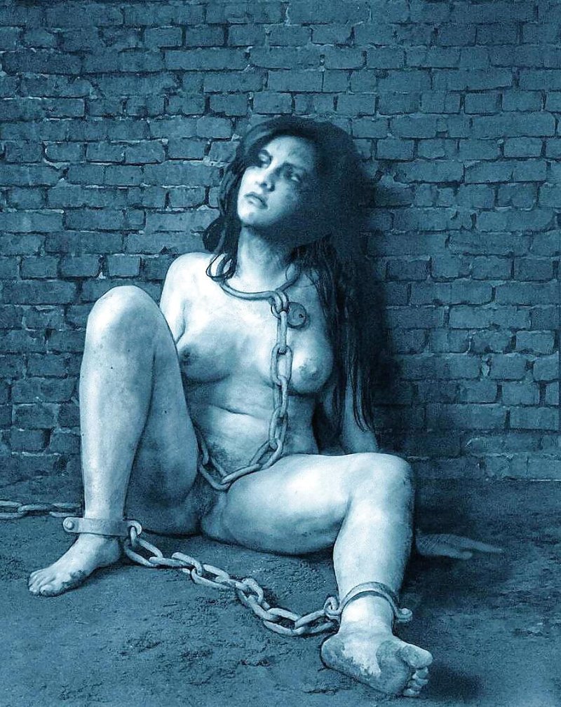 Naked women in the shackles