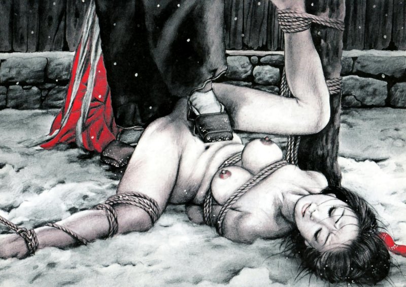The woman was captured by BDSM