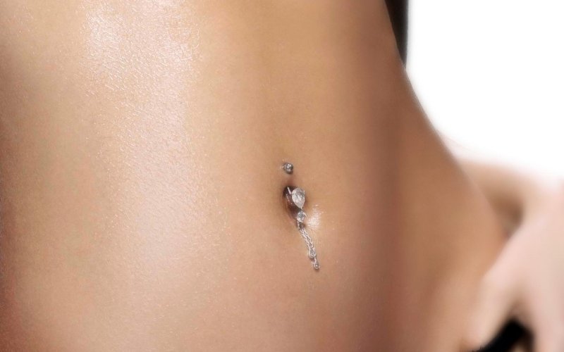 Female piercing intimate places