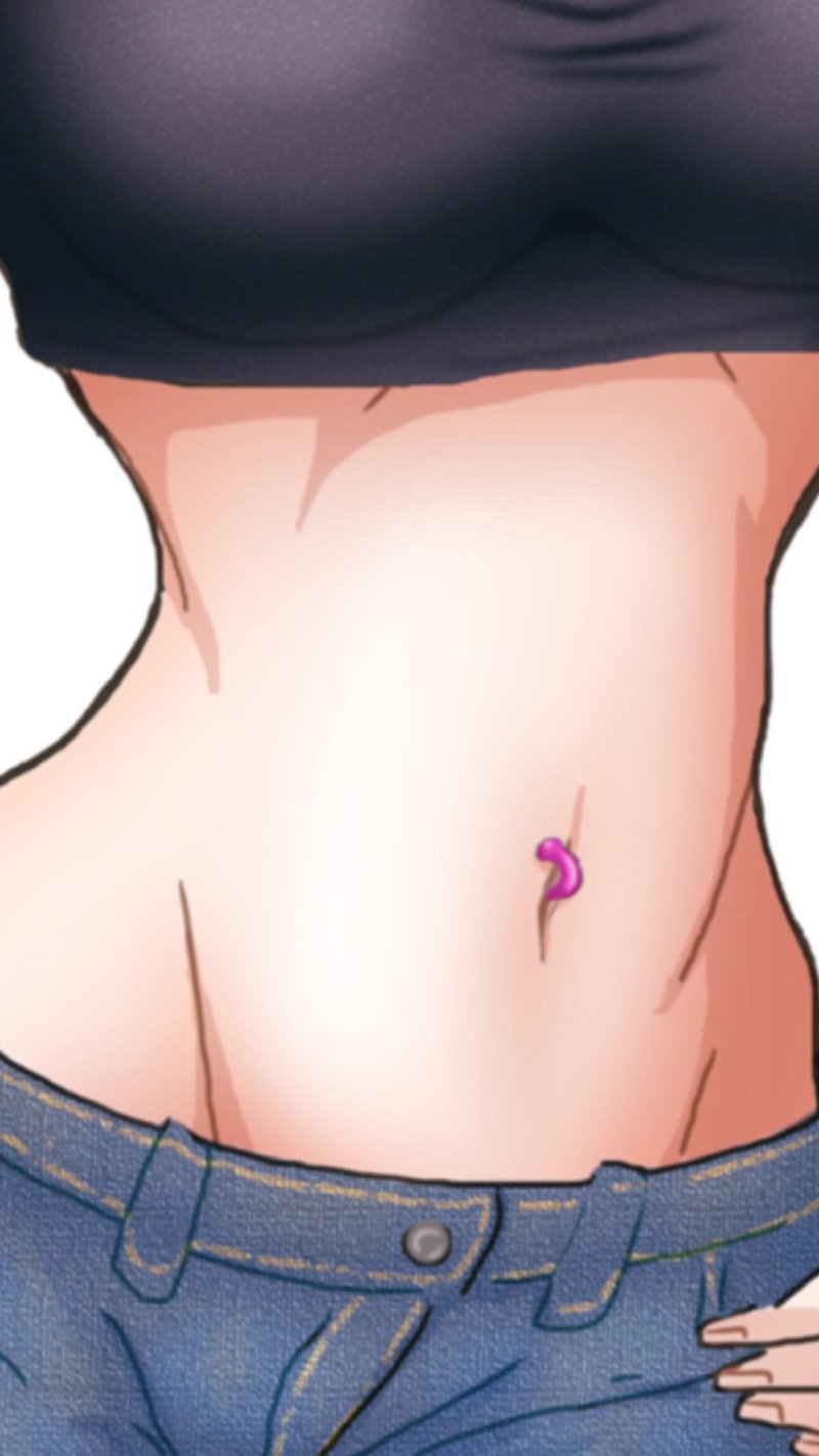 Anime belly button