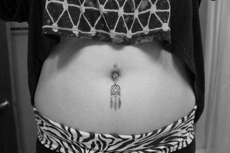 Unusual breast piercing