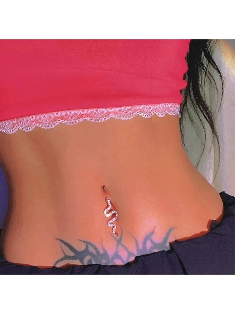 Piercing in the navel snake