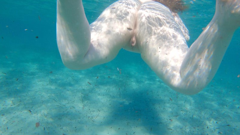 Naked under water
