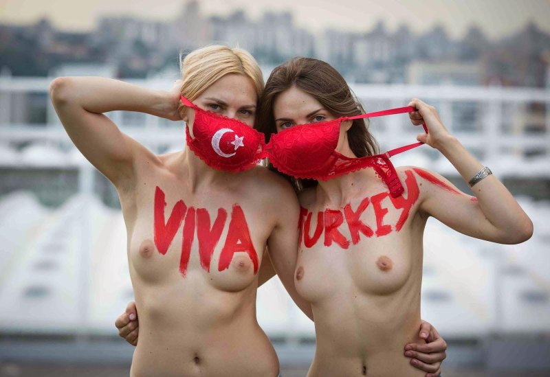 Naked women at the festival