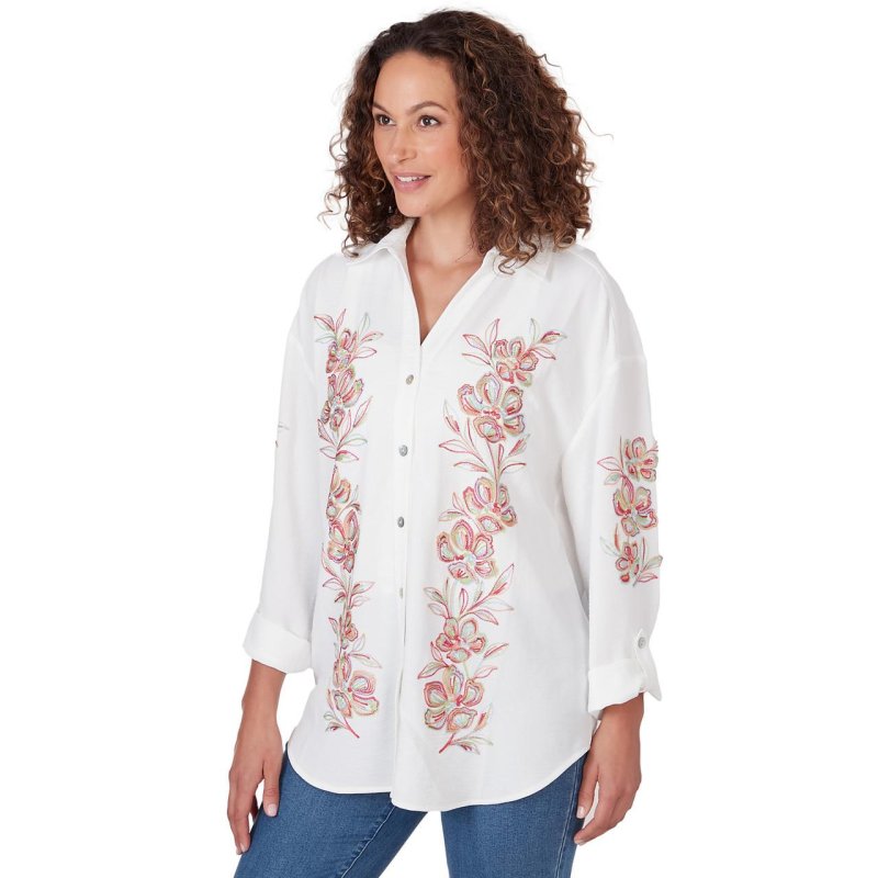 Blouse with embroidery