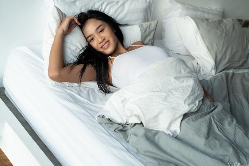 On a bed