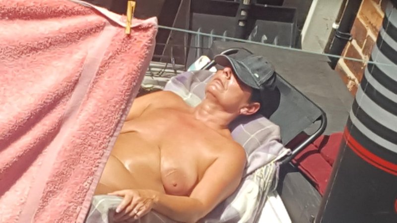 Sunbathing neighbor