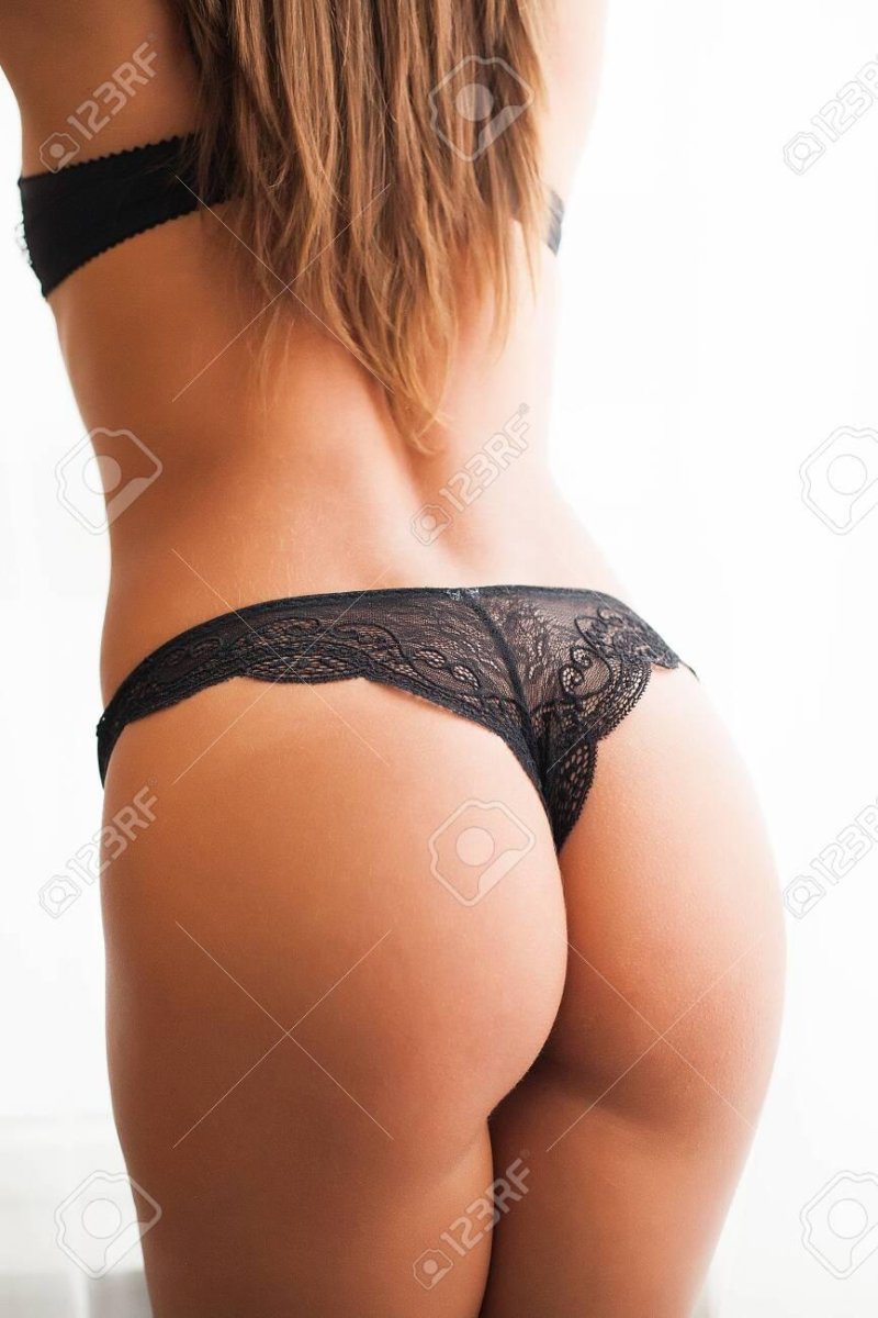 Girl in panties behind