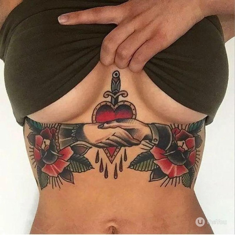 Tattoo on the chest Oldskul