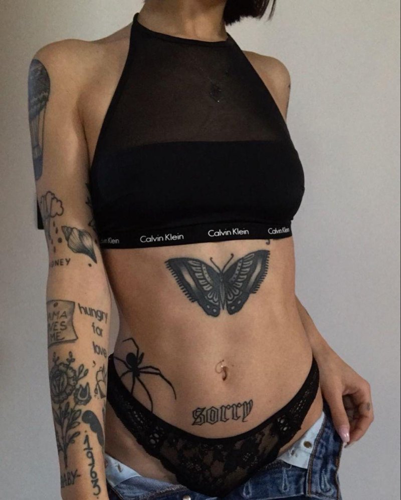 Tattoos for girls on the stomach