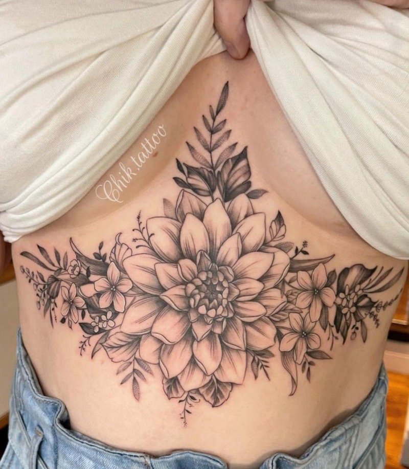 Tattoo under the sternum