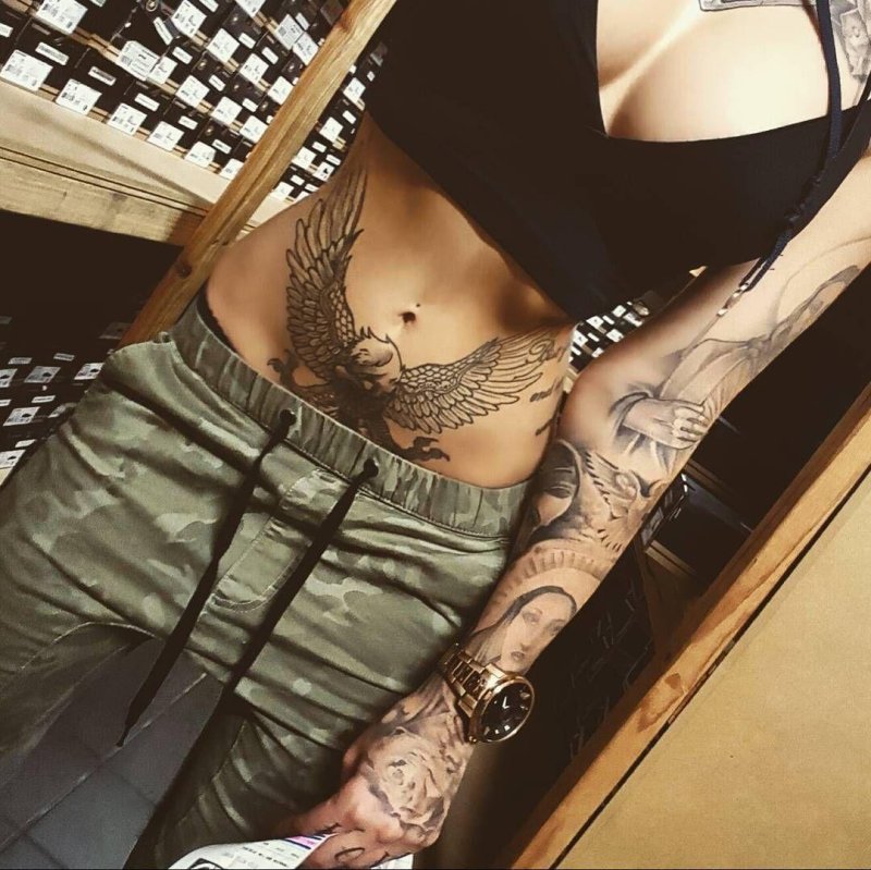 Girl with tattoos