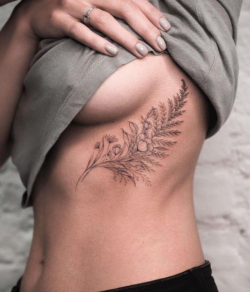Tattoo on ribs