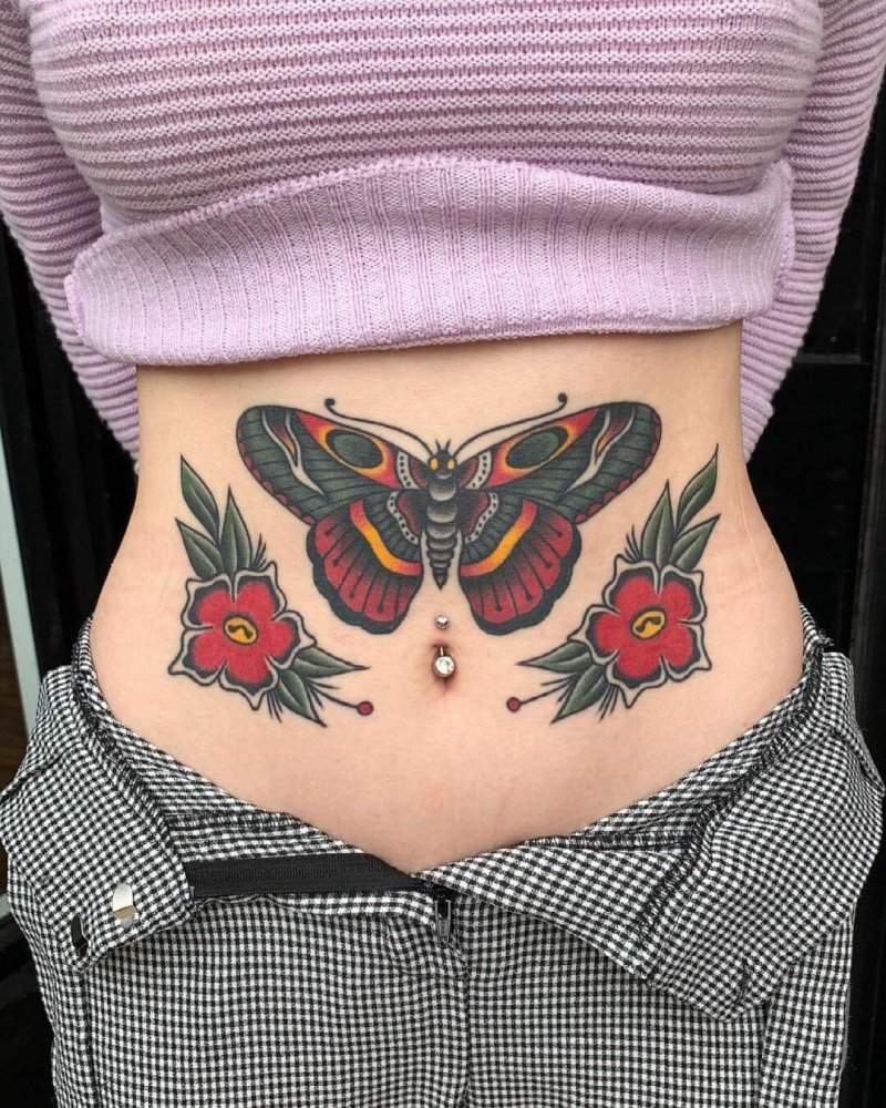 Moth tattoo Old Skul