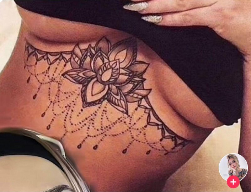 Tattoo for girls under the chest