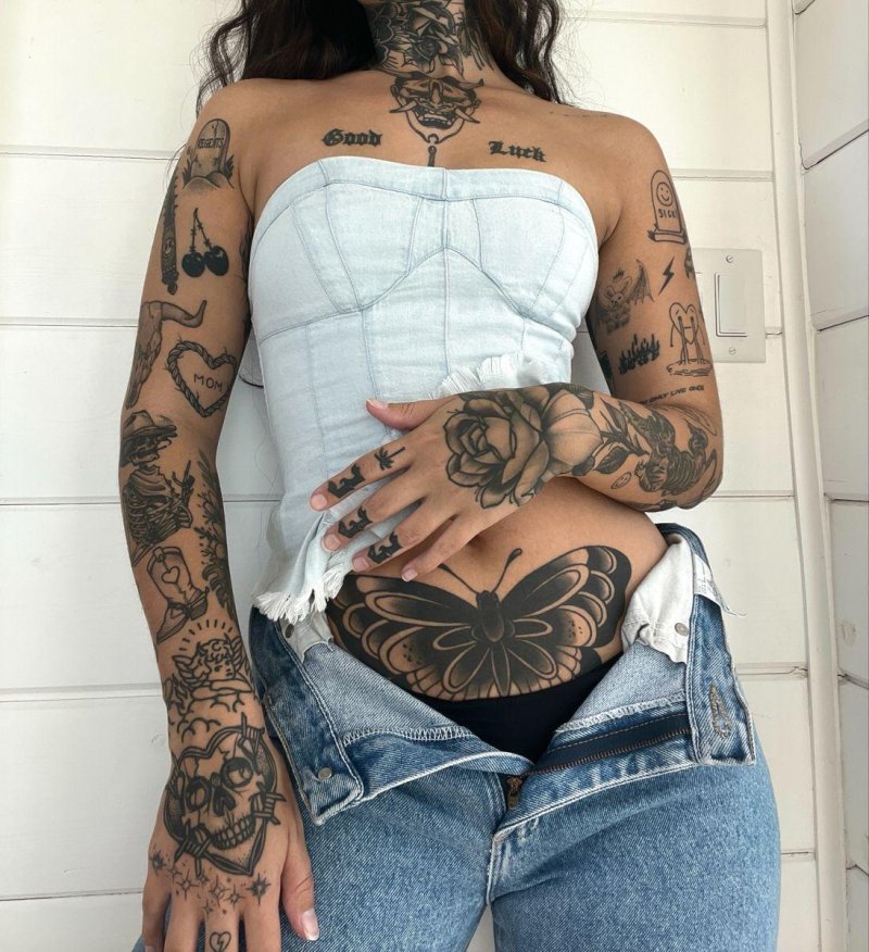 Woman with tattoos