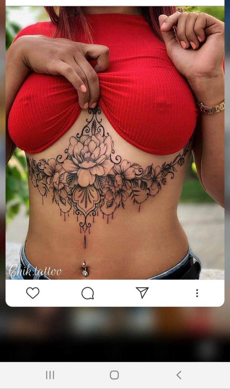 Breast of tattoos