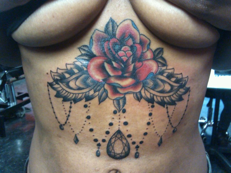 Breast tattoo