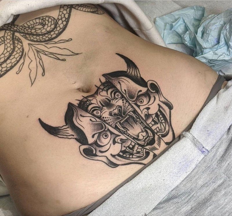 Tattoo on the stomach