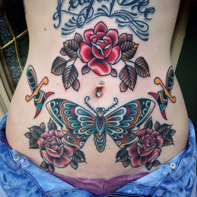 Color tattoo for girls