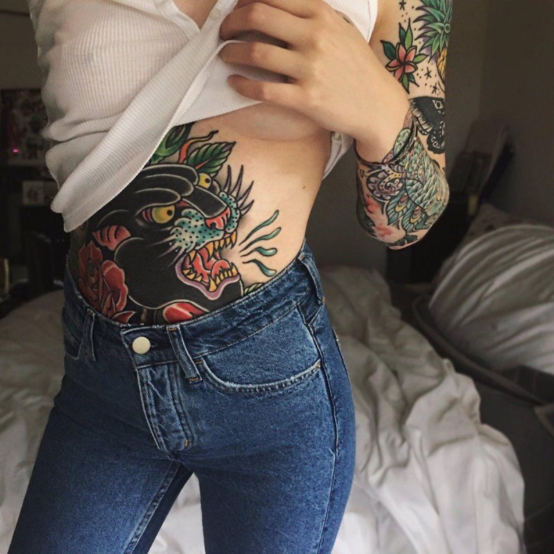 Tattoos for girls on the stomach