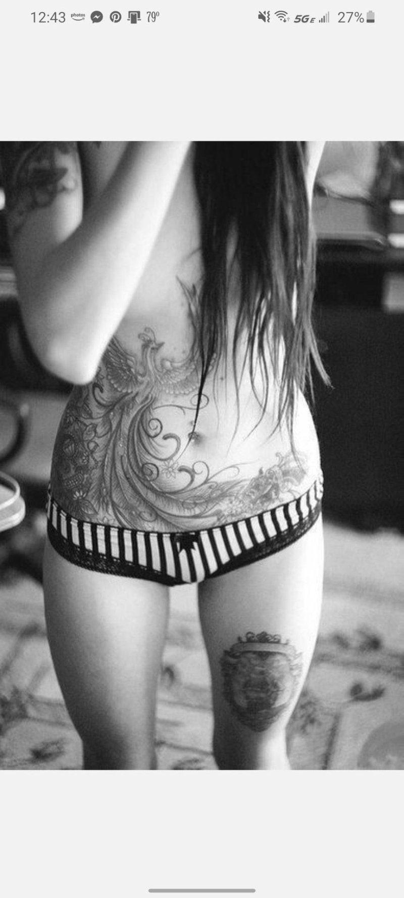 Tattoo on the stomach for girls