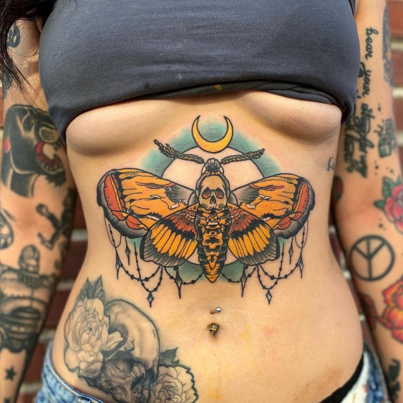 Brazhnika butterfly dead head tattoo