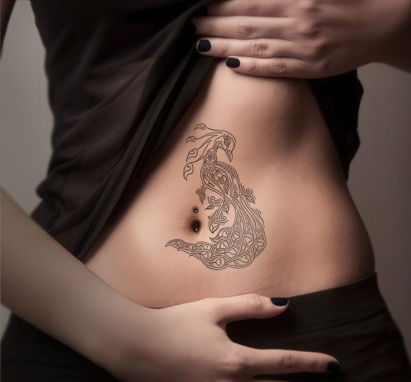 Contour tattoo for girls