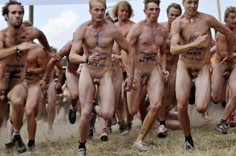 Naked athletes of men