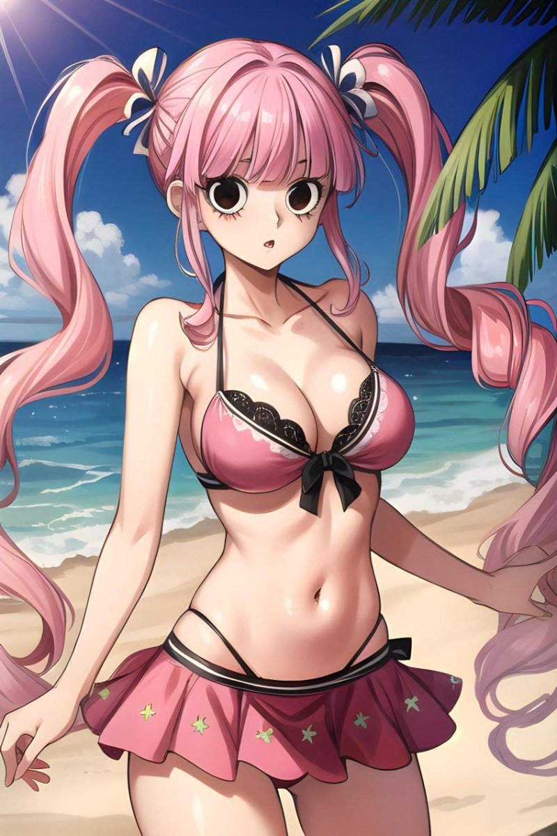 Peron Van Pis in a swimsuit