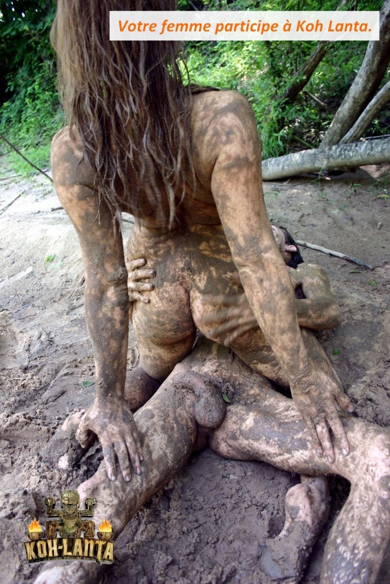 Photo session naked in mud