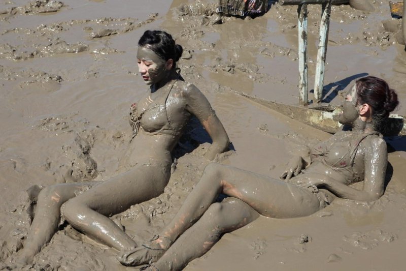 In the mud