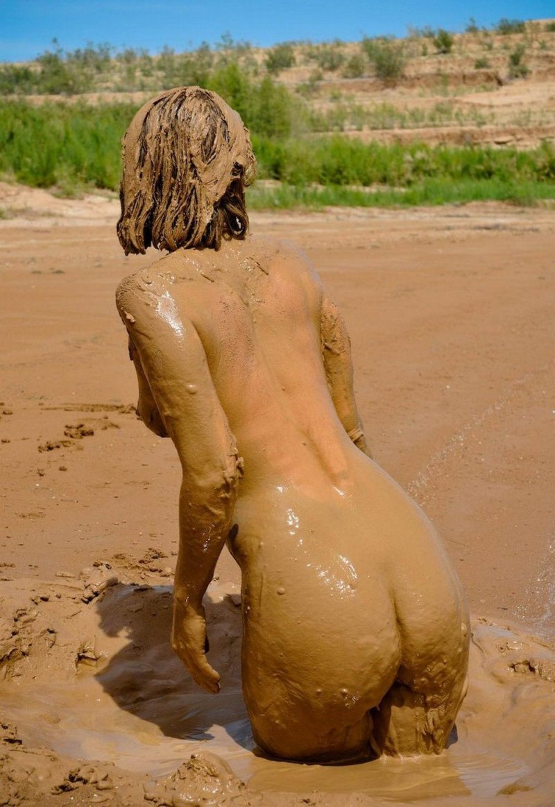 Girl in mud