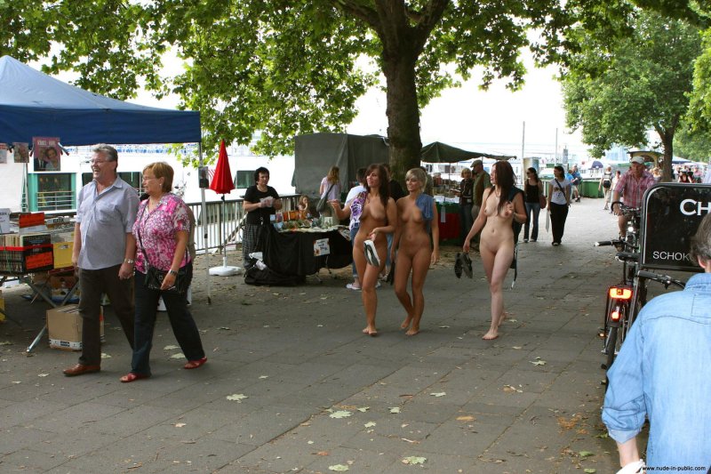 Nudists on the street