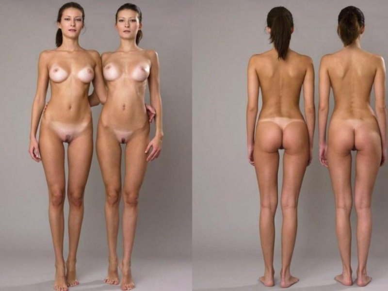 Naked girl in front