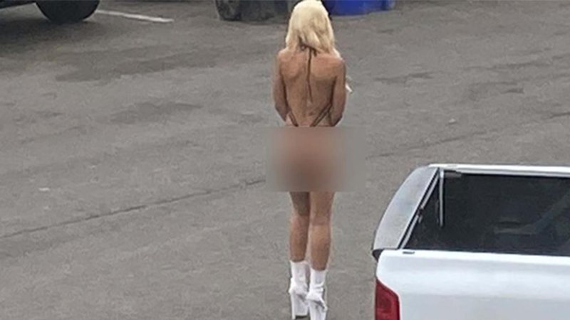 Naked girls on the streets