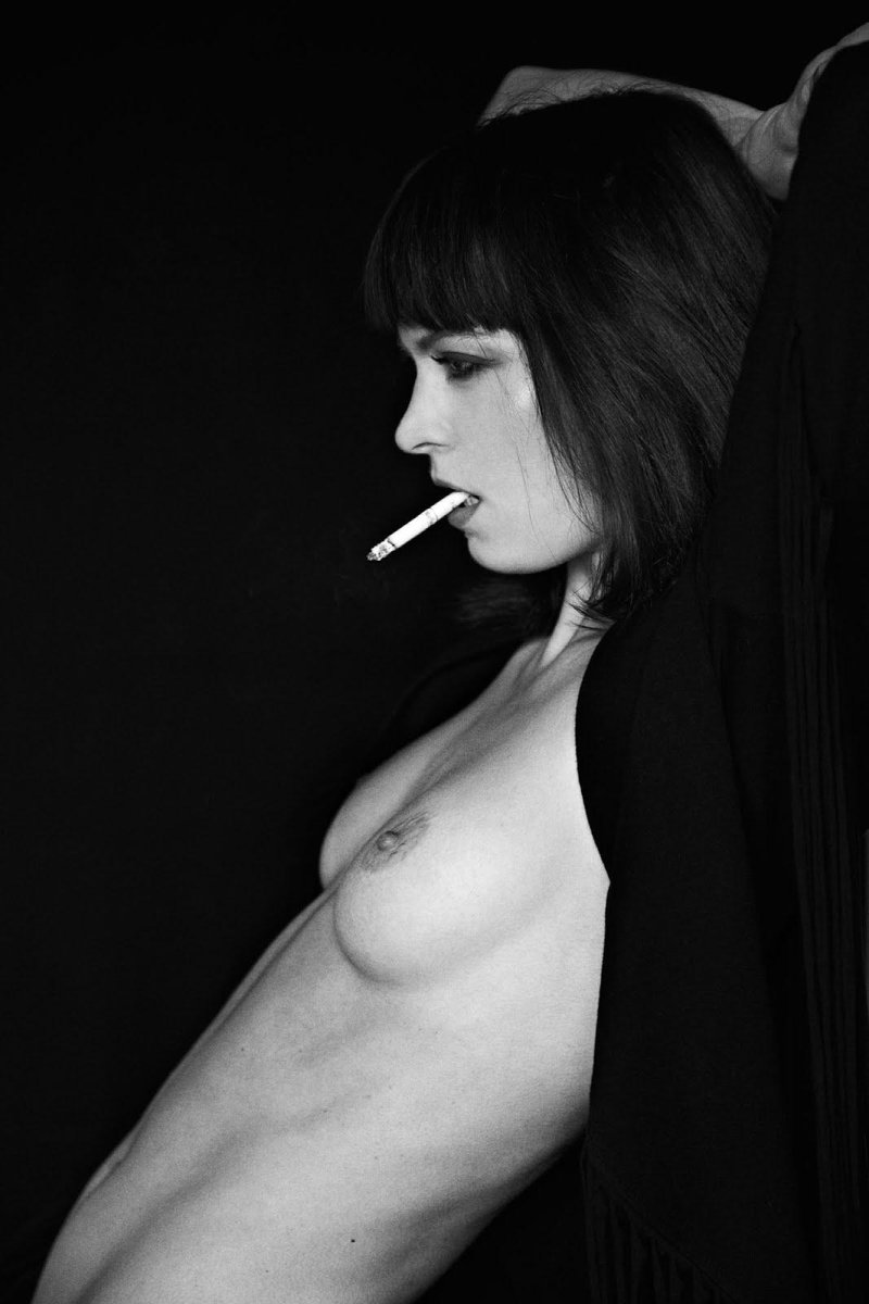 Emma Glover Smoking Cigarette