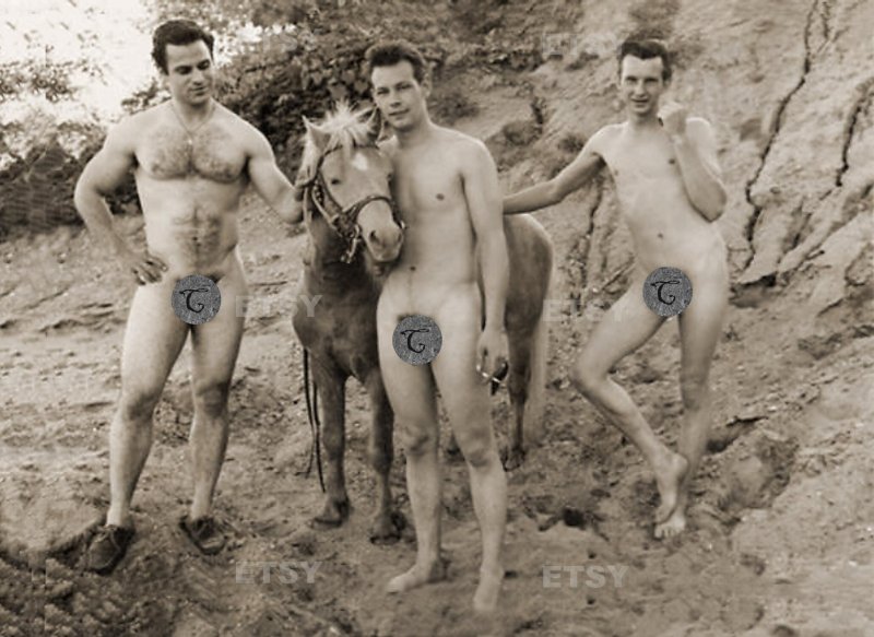 Naked men retro