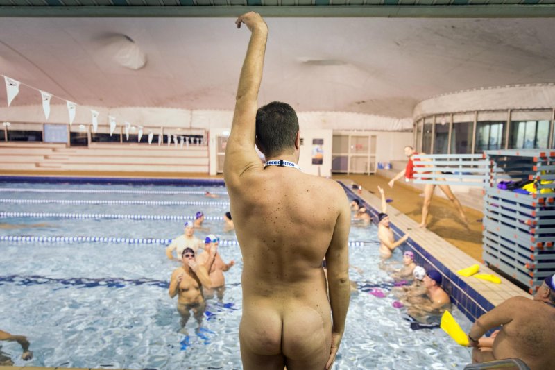 Male swimming naked