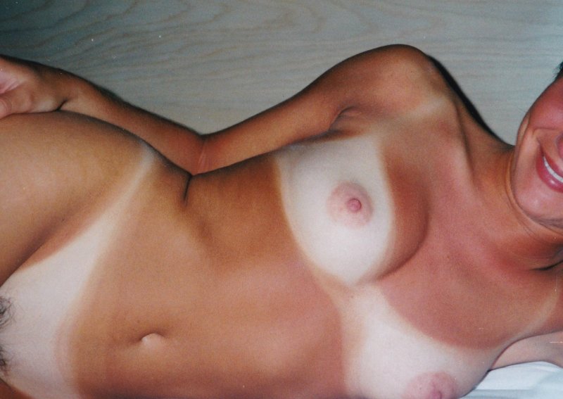 Funny tan of girls