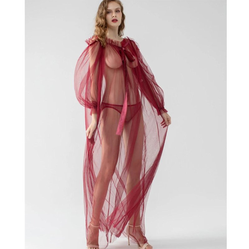 Transparent female robe