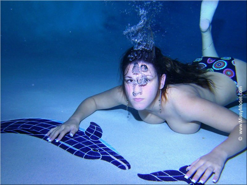 Girls in water and under