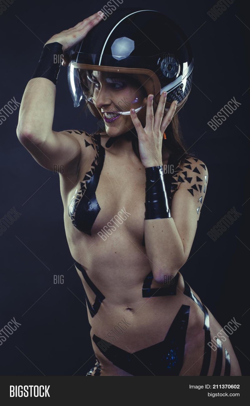 Girl in a helmet